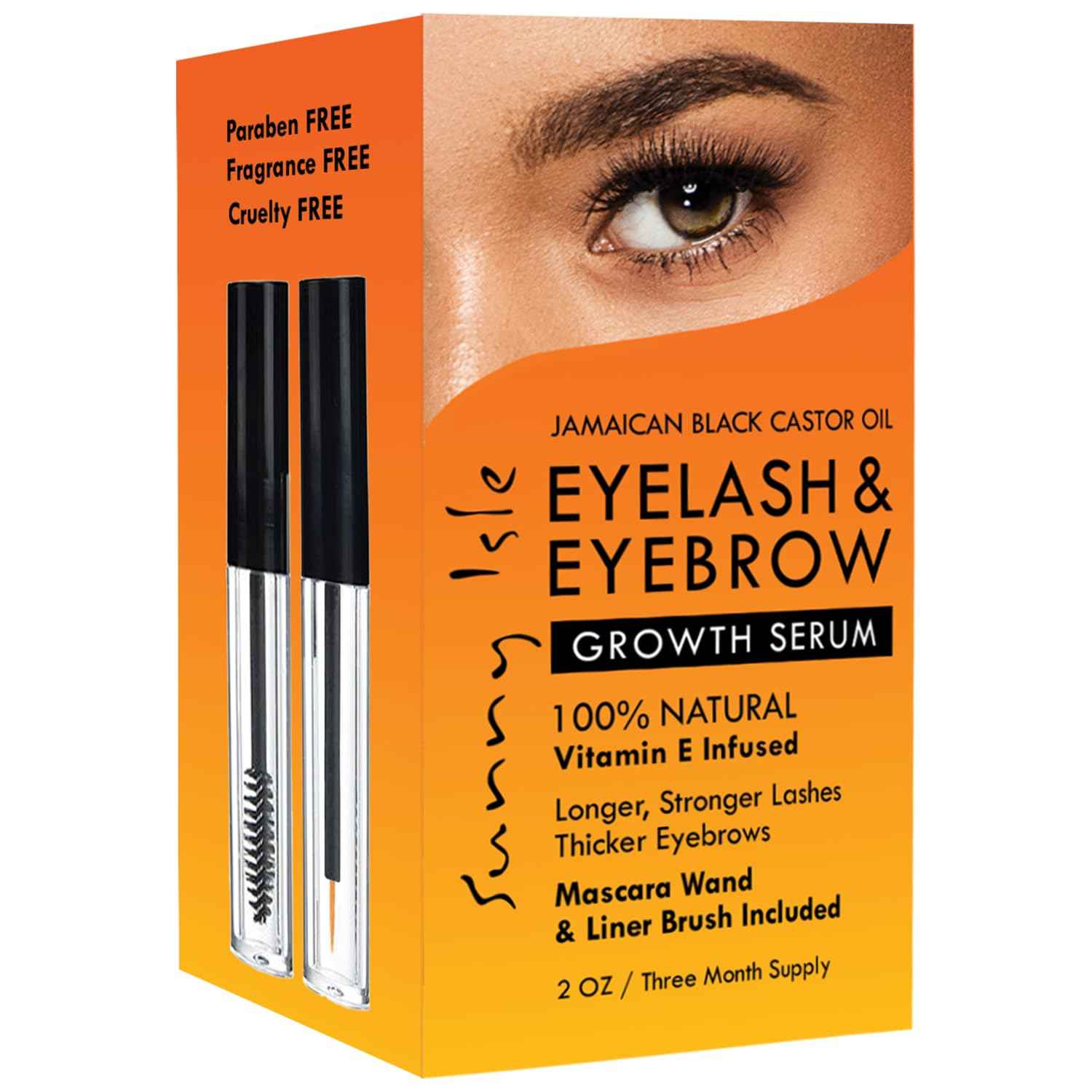 Sunny Isle Jamaican Black Castor Oil Eyelash & Eyebrow Growth Serum 2oz