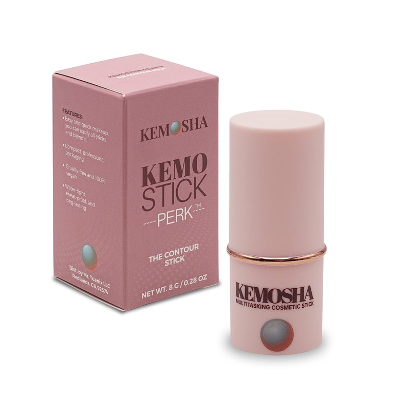 KEMOSHA Kemostick Perk – Creamy and Luxurious Liquid Contour Stick – Vegan Cream Contour Balm for All Skin Types – Lightweight Formula with Quick Application – Sweatproof Contour Wand