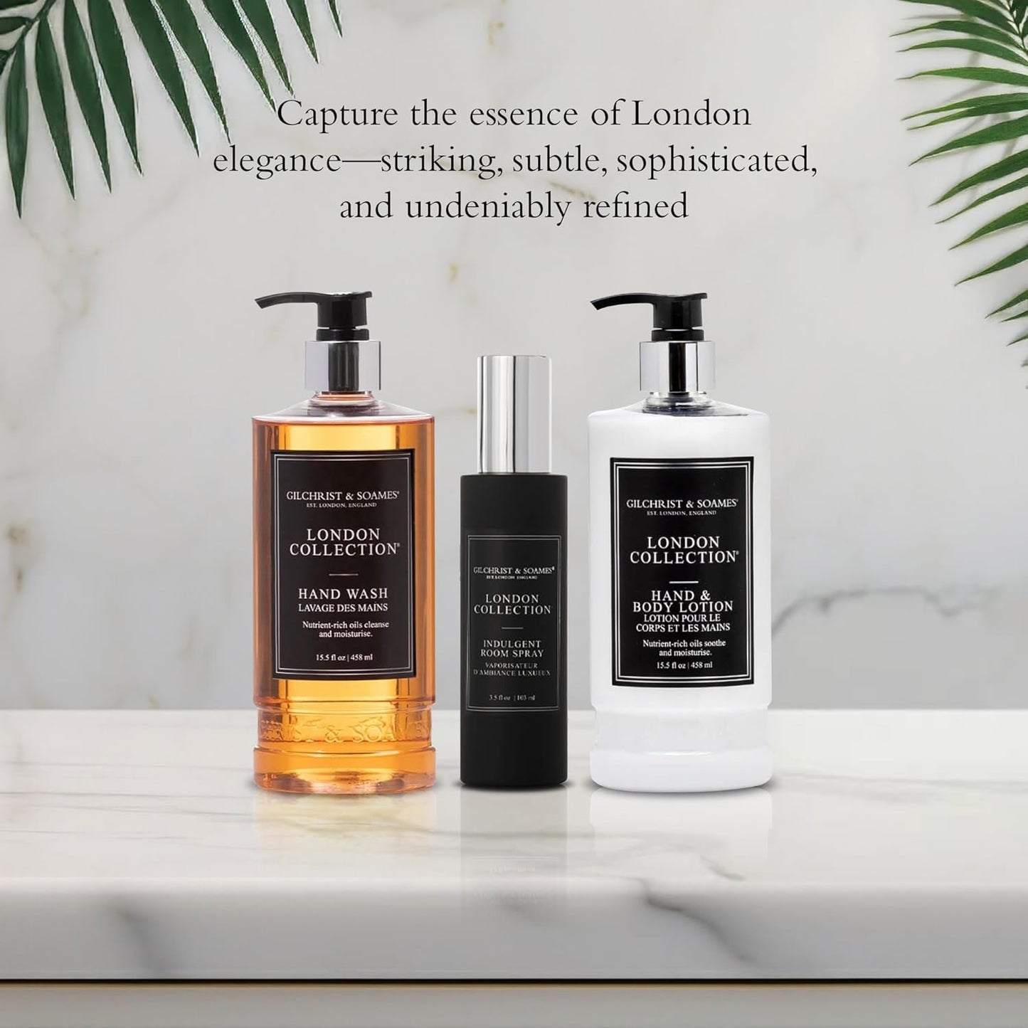 Gilchrist & Soames Hand Wash - Natural Moisturizing Liquid Cleanser with Red Tea & Grape Seed Oil | 15.5 oz Pump Bottle