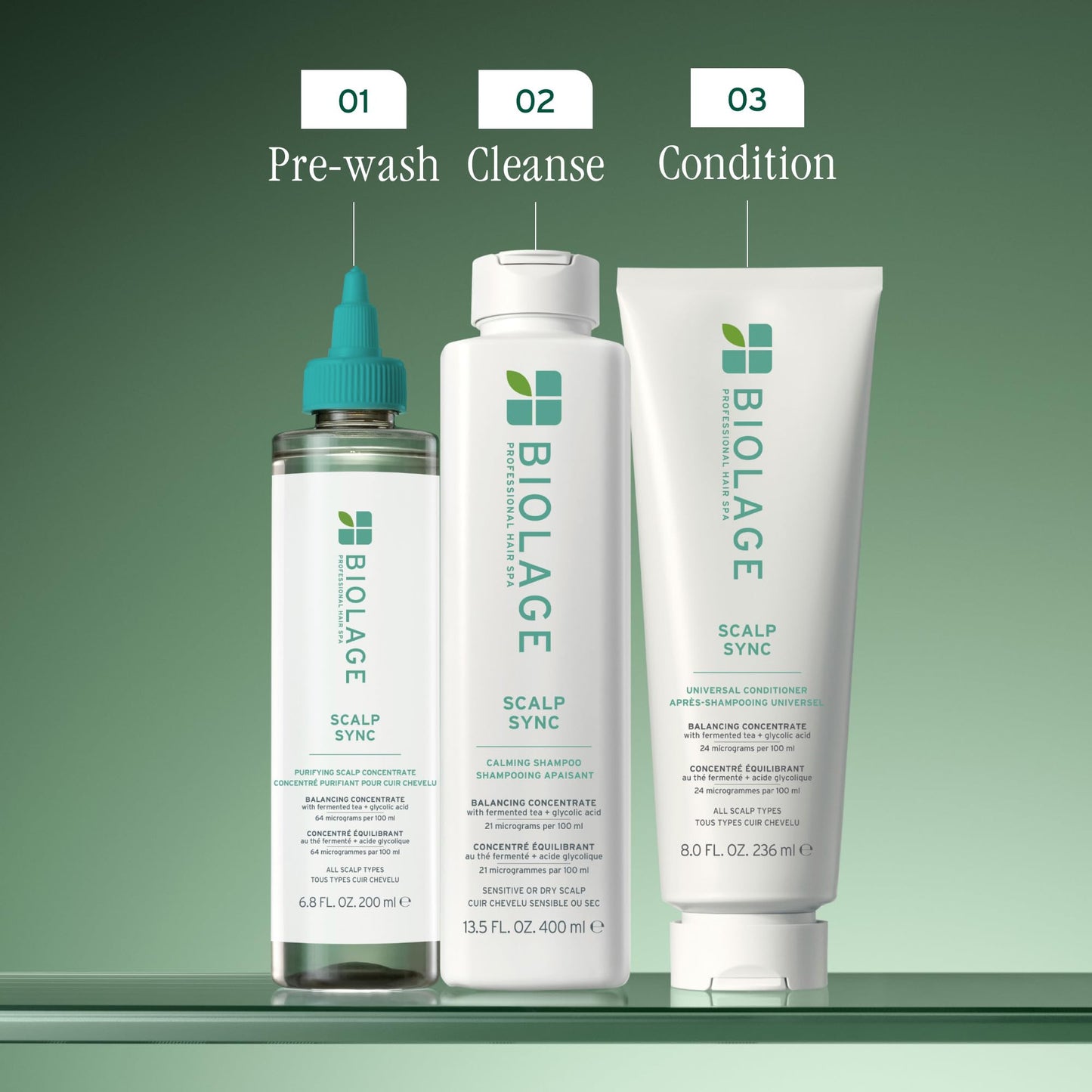 Biolage Scalp Sync Universal Conditioner - Nourishing & Hydrating for All Scalp Types, Lightweight Moisturizing & Conditioning, Fermented Tea Blend & Glycolic Acid, Vegan & Paraben-Free, 7.9 Fl Oz