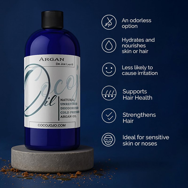 Argan Oil Hair Treatment - Pure Unrefined Cold Pressed Oil for Face & Hair | 32 Oz