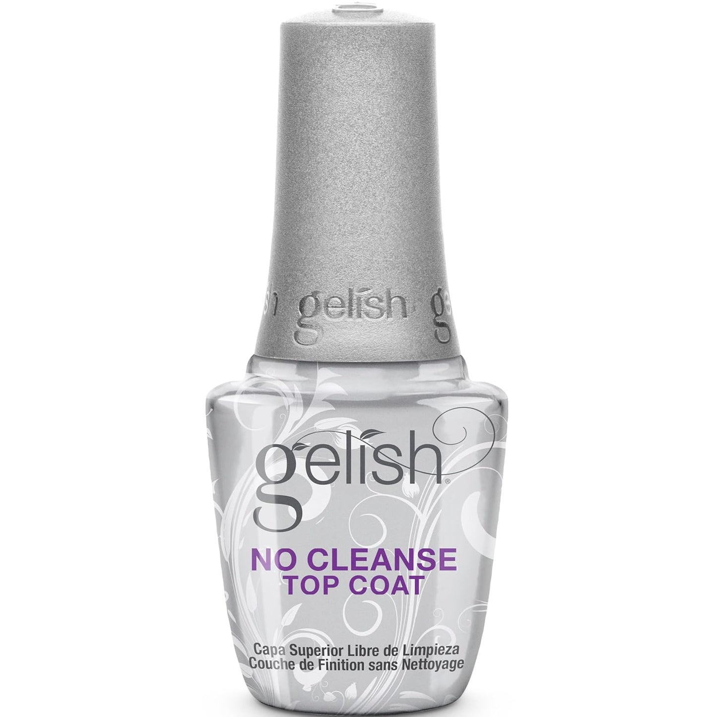 Gelish No-Cleanse Top Coat | 15ml High-Gloss Gel Nail Polish Sealer - Long-Lasting & UV/LED Compatible