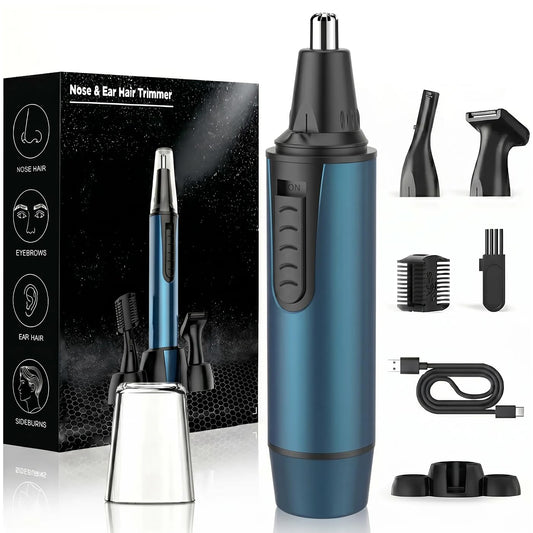 AREYZIN Nose Hair Trimmer for Men,2026 Professional 3 in 1 Painless RechargeableEar and Nose Trimmer,IPX7 Waterproof Eyebrow Facial Hair Trimmer Body Grooming Kit Dual EdgeBlades