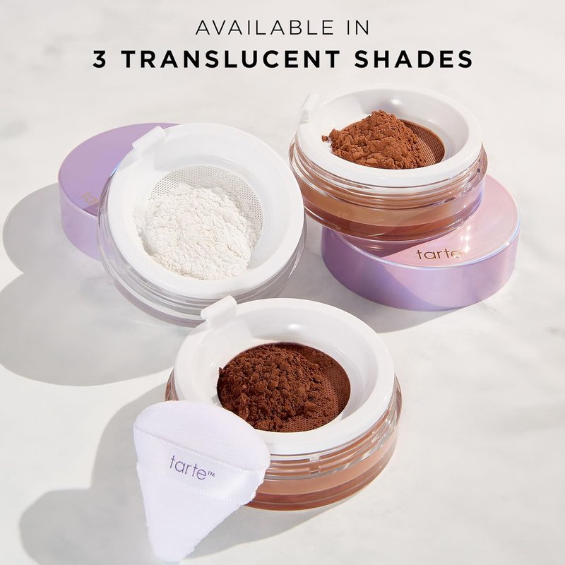 Tarte Creaseless Setting Powder - Lightweight Loose Face Powder for Longwear Finish | Vegan & Oil-Absorbing Formula