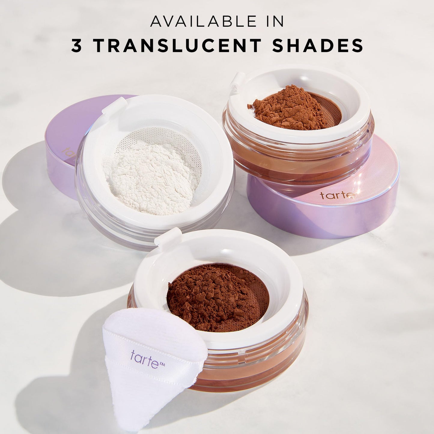 tarte creaseless setting powder – Loose Face Powder, Lightweight Oil-Absorbing Formula for Longwear Finish, Vegan & Cruelty-Free, full size, lavender