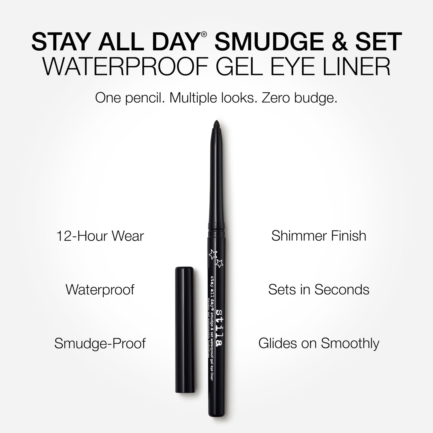 stila Stay All Day® Smudge & Set Waterproof Gel Liner | Long-Wear Gel Eyeliner Pencil for Tightlining, Waterline & Smoky Eye Looks | 12-Hour Wear, No Budge & Fade-Proof