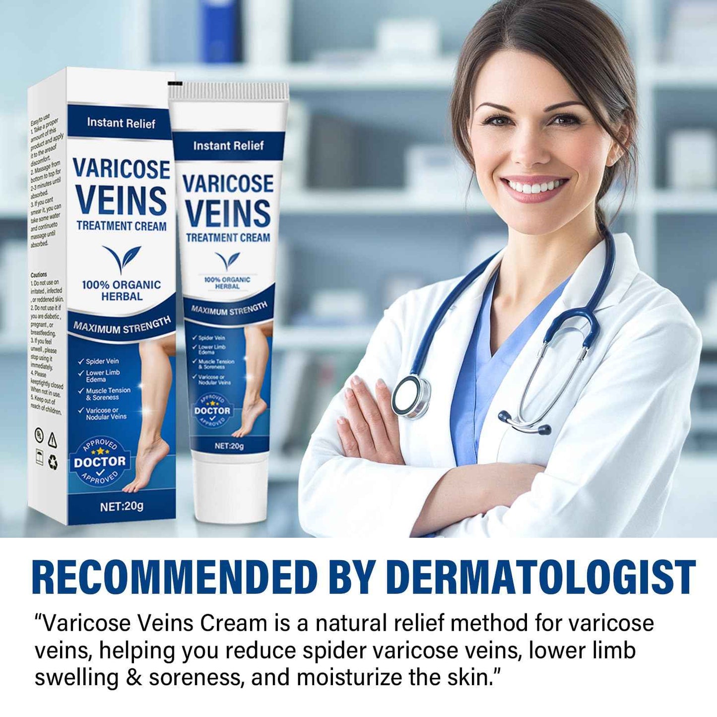 Josera Varicose Veins Treatment for Legs, 2 Count Varicose Veins Cream - Improves Blood Circulation and Reduces Heaviness