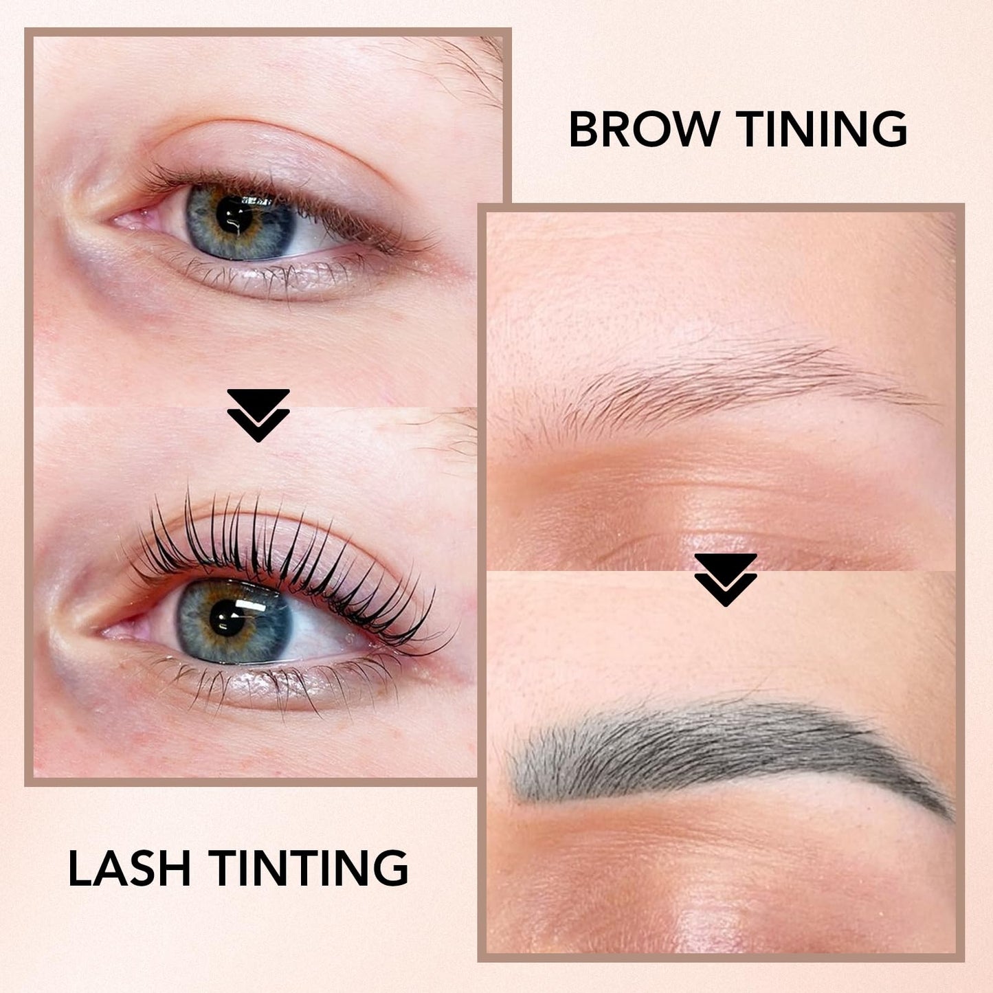 Libeauty Eyelash & Eyebrow Color Kit - Professional Black Lash Color with Detailed Step-by-Step Instructions - DIY Salon Results at Home, Includes Full Tools, 8ml