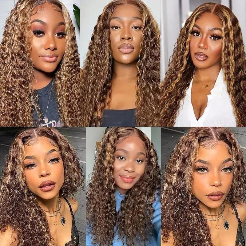 Kinky Curly Human Hair Bundles - P4/30 Ombre Brazilian Virgin Remy Extensions | 12-14-16 Inch, 300G