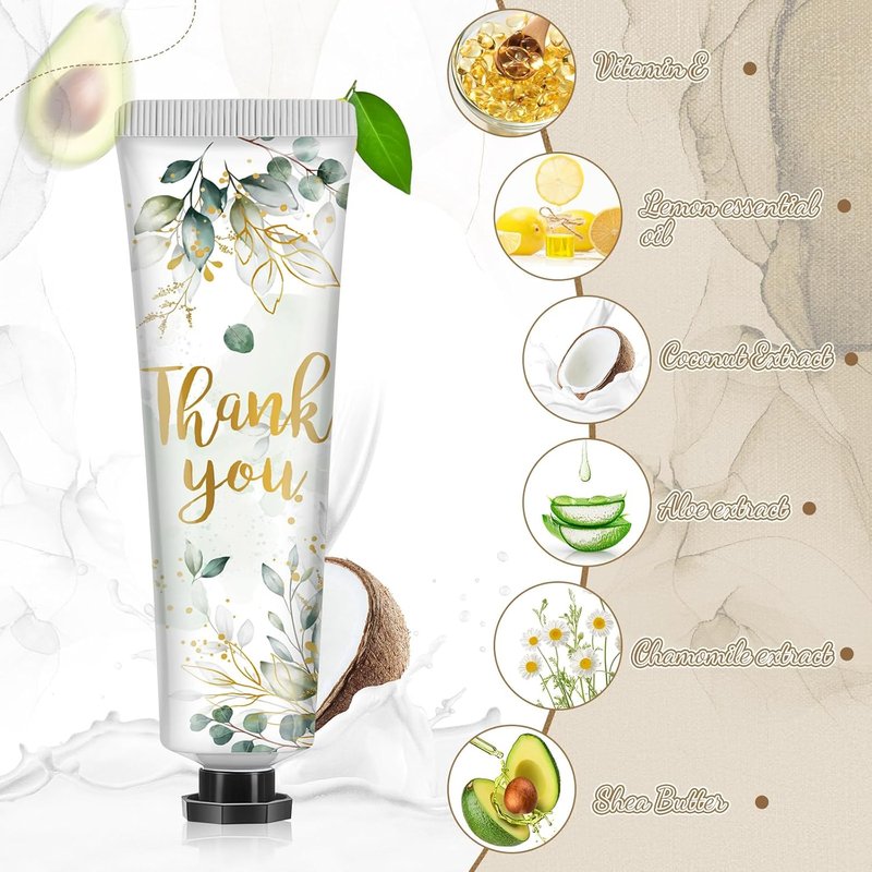 Thank You Hand Cream Gift Set - 48 Travel Size Lotion Favors | Perfect for Baby Showers, Weddings & Parties