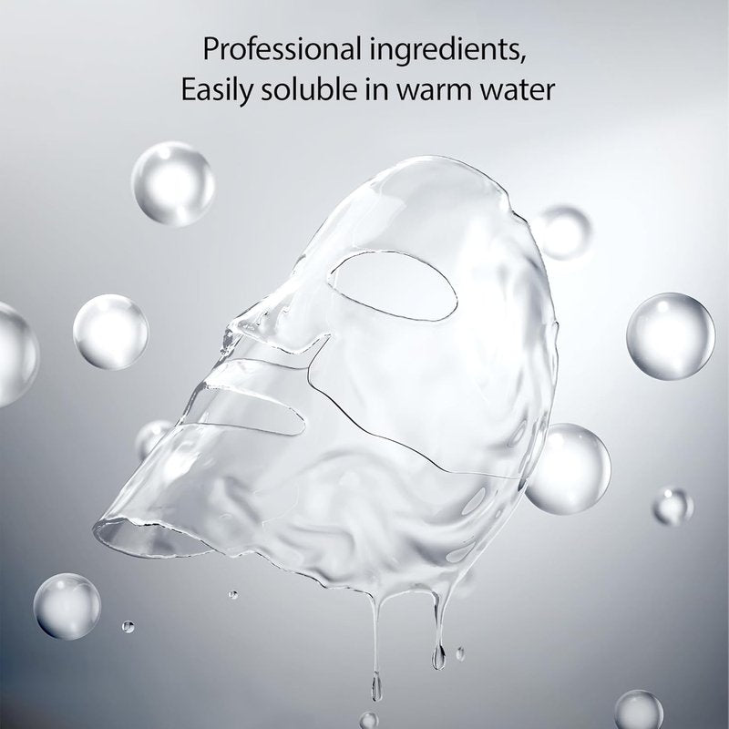 Collagen Face Mask - Hydrolyzed Marine Collagen 80,000ppm & Hyaluronic Acid | Overnight Hydrating, 39g, 4 Sheets