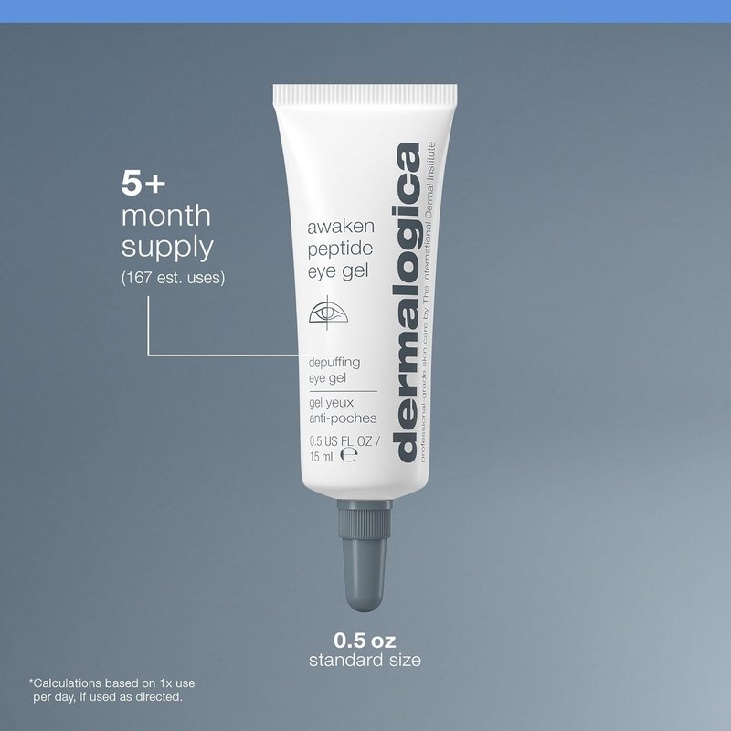 Dermalogica Awaken Peptide Eye Gel - Reduces Puffiness & Wrinkles | 0.5 oz