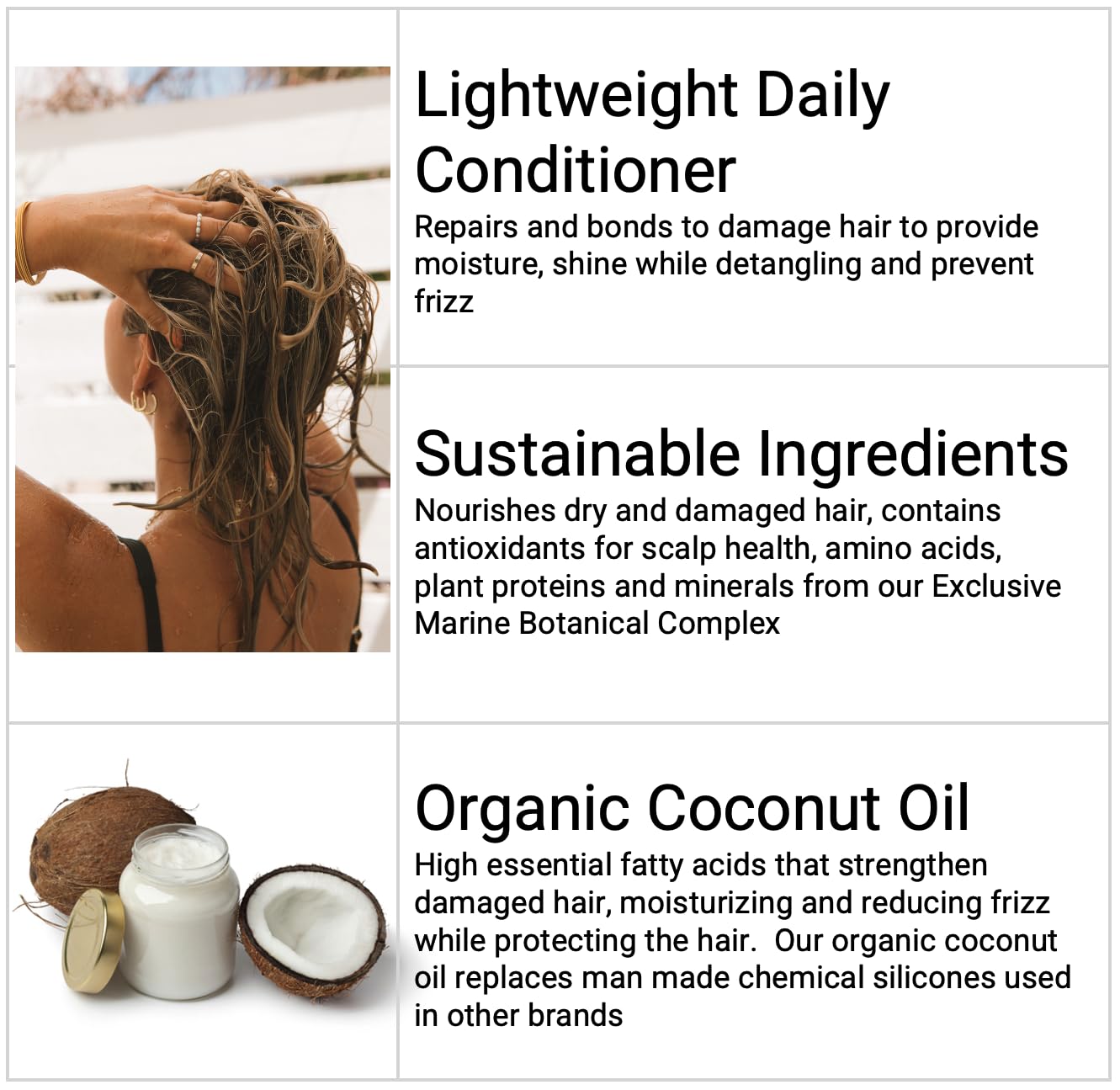 Saltie By 30A Shampoo and Conditioner Set - Seaweed Hydrating Shampoo and Sea Kelp Daily Conditioner to nourish dry damaged hair, repair and bond damange and reduce frizz