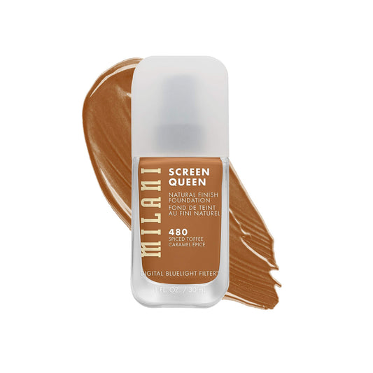 Milani Screen Queen Liquid Foundation Makeup - Cruelty Free Foundation With Digital Bluelight Filter Technology (Spiced Toffee)