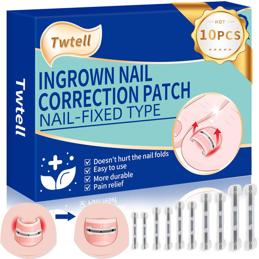 5 Sizes, 10 Pcs - Ingrown Toenail Treatment Kit, Titanium Alloy Ingrown Toenail Removal Kit, Nails Corrector Tool & Remover Strips - Ingrown Toe Nail Quick Relief(0.51/0.59/0.67/0.7/0.74 inches)