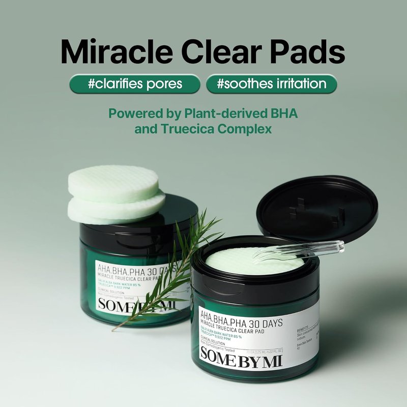 SOME BY MI AHA BHA PHA Miracle Toner & Truecica Clear Pads - 30 Days Clear Skin Solution