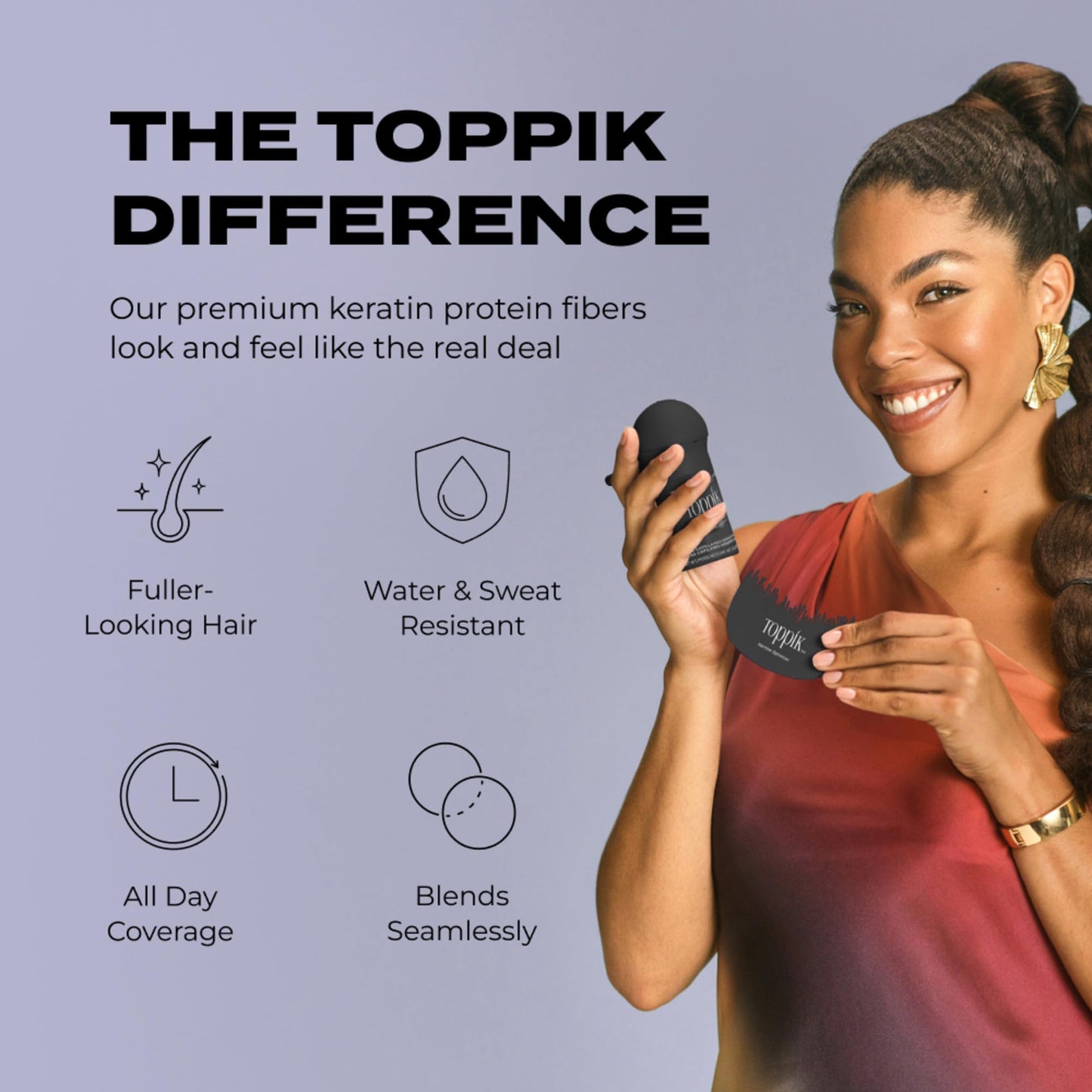 Toppik Hair Building Fibers, Medium Blonde, 3g Fill In Fine or Thinning Hair, Instantly Thicker, Fuller Looking, 9 Shades for Men & Women, Keratin Protein Formula
