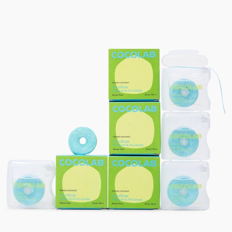 Cocofloss Expanding Woven Dental Floss - Waxed Coconut Oil Infused Tooth Floss | Vegan, 4 Pack for Adults & Kids