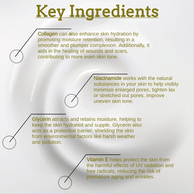 VIGDERMA Rice Facial Light Cream 1.7oz, Rice Bran Essence with Collagen, Niacinamide, Vitamin C, Glowing Look, Improves Moisture Skin Barrier, Nourishes Deeply, K Beauty