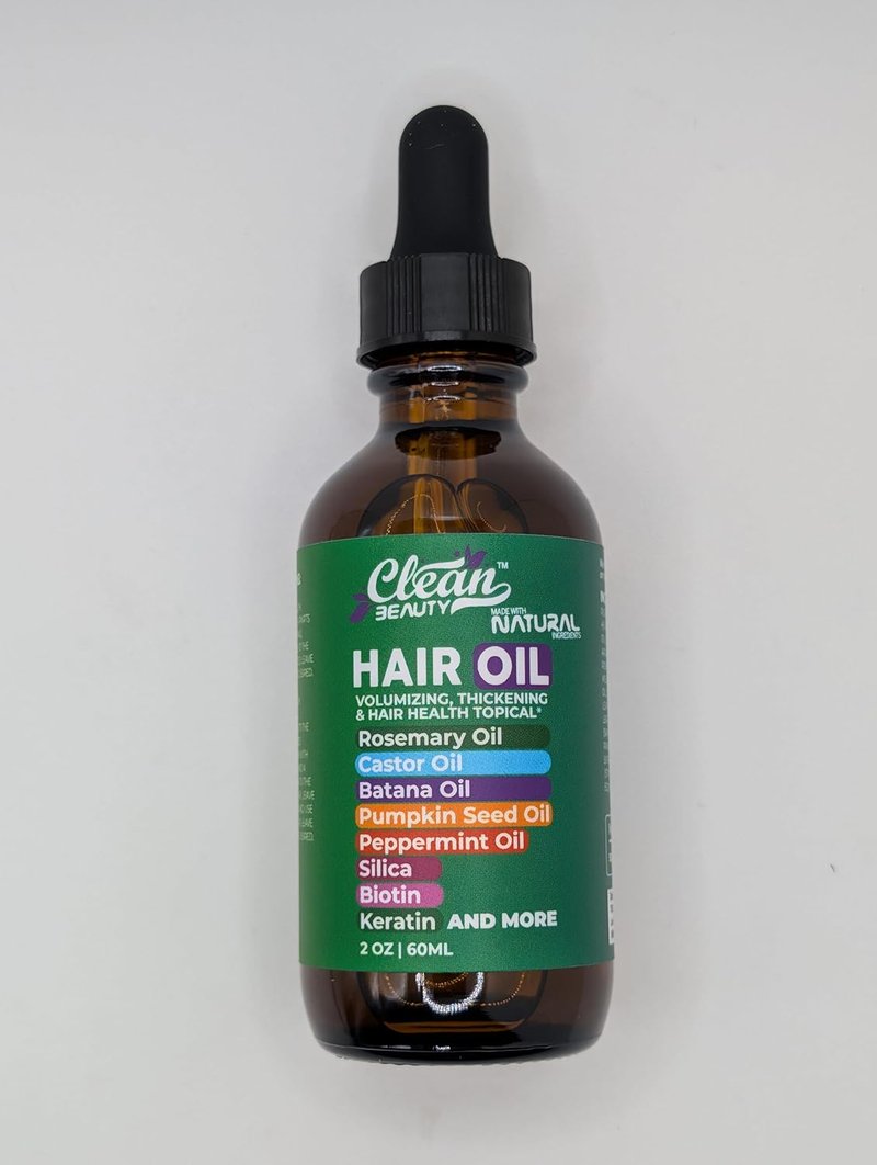 Rosemary Hair Oil for Growth - Natural Blend with Castor, Pumpkin Seed & Peppermint Oils | 1 Pack