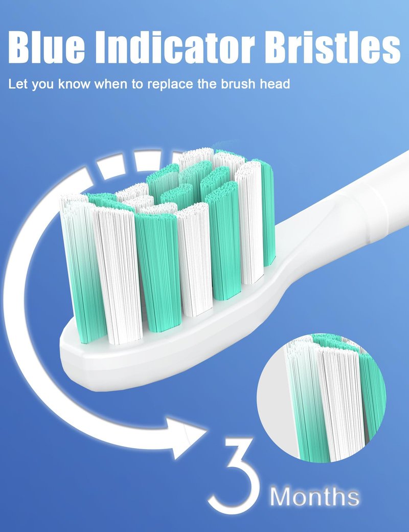 Futulkyus Replacement Toothbrush Heads for Philips Sonicare C1, C2, ProtectiveClean 4100, 5100, 10 Pack