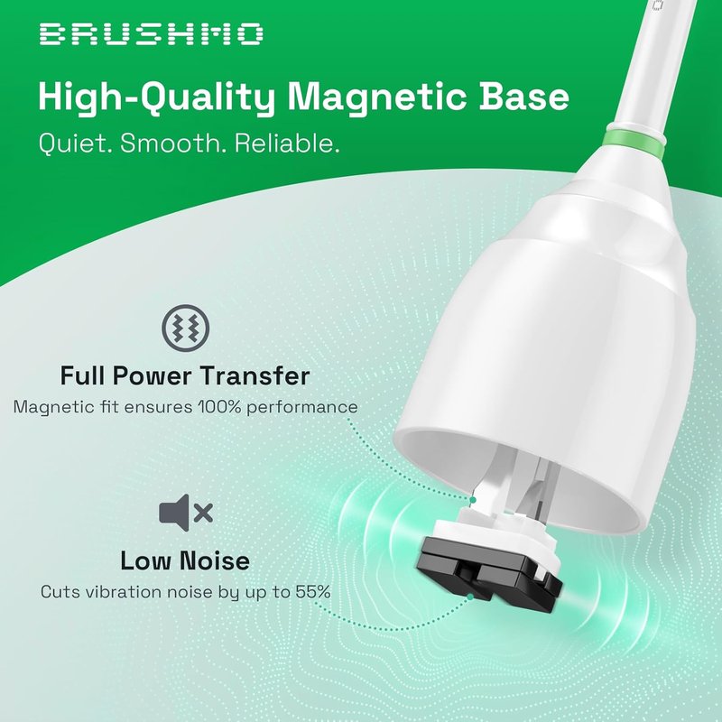 Brushmo Replacement Toothbrush Heads - Compatible with Philips Sonicare | 6 Medium Firm Dupont Bristles, White