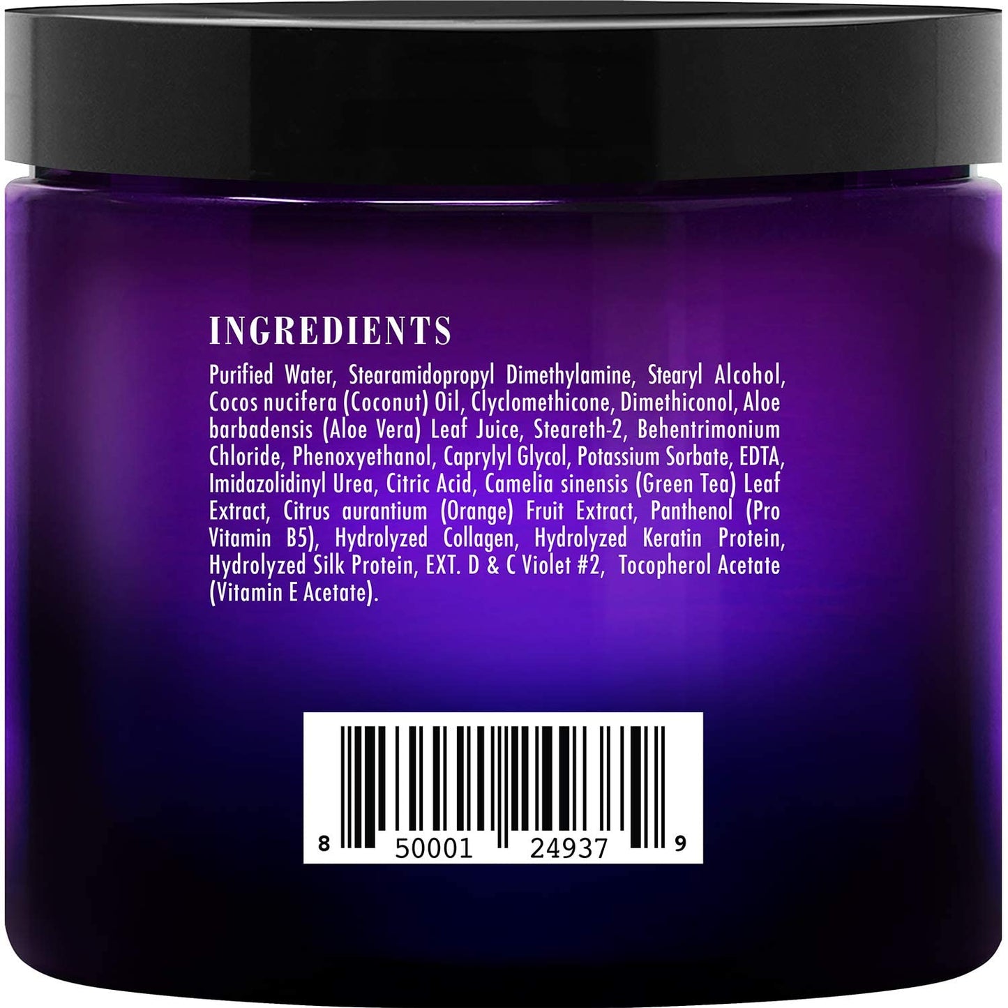 Purple Hair Mask for Blonde, Silver & Gray Hair - Sulfate & Paraben Free | 8 Fl Oz