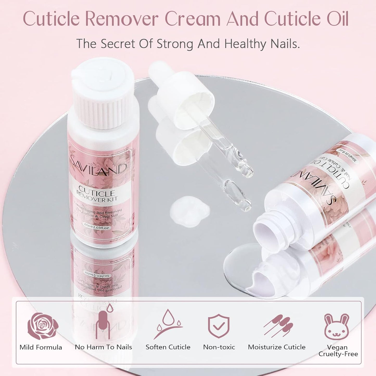 Saviland Nail Sterilizer Tool & Cuticle Remover Oil Kit | Professional Nail Care Essentials