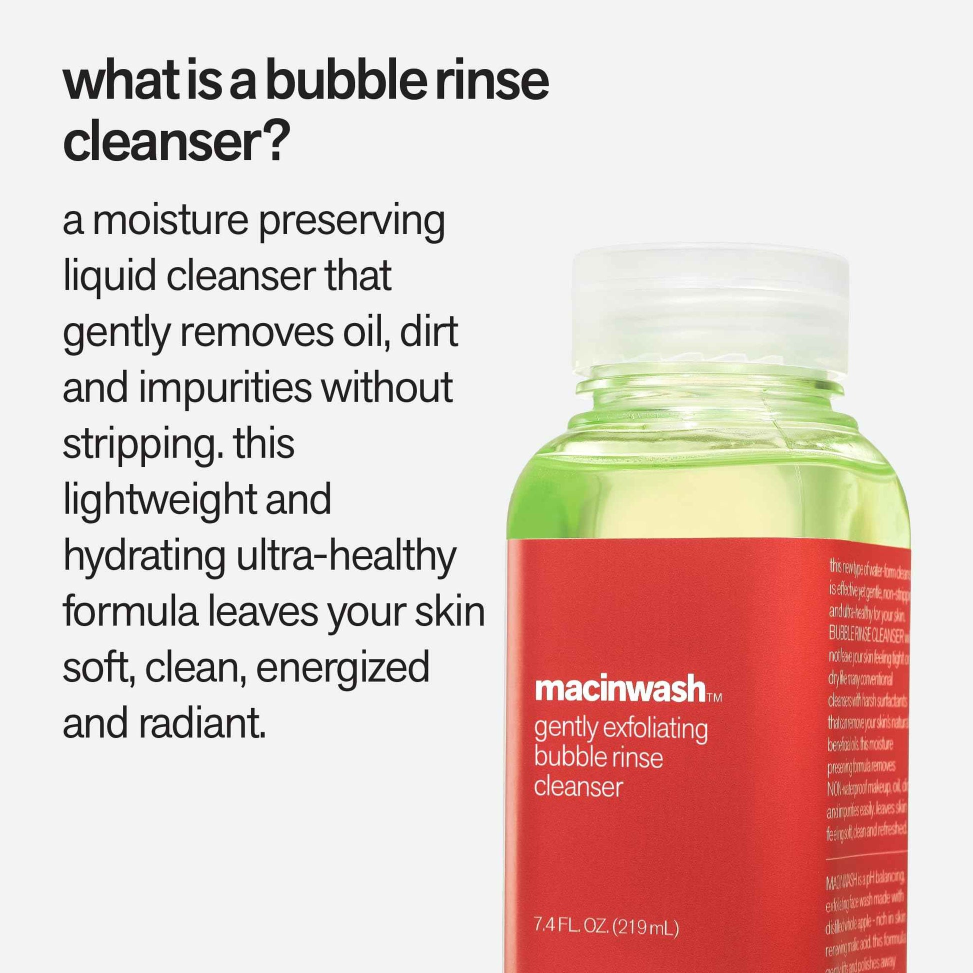 PLANT BEAUTY DISTILLERY Facewater Macinwash Gently Exfoliating Bubble Rinse Cleanser