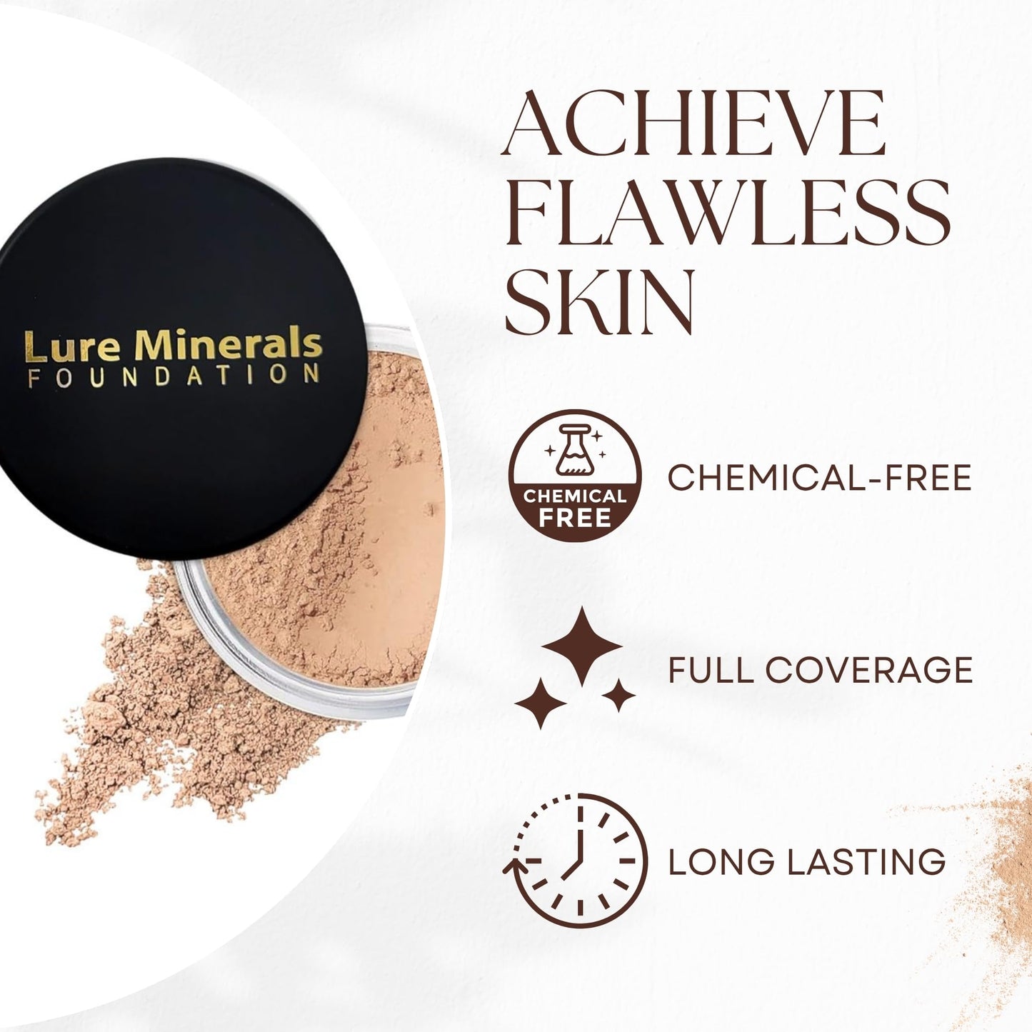 Bisque Loose Face Powder Concealer-14g Sifter Jar Mineral-Based Concealer for face, Lightweight Coverage, Conceals Redness + Blemishes, Talc Free, Vegan