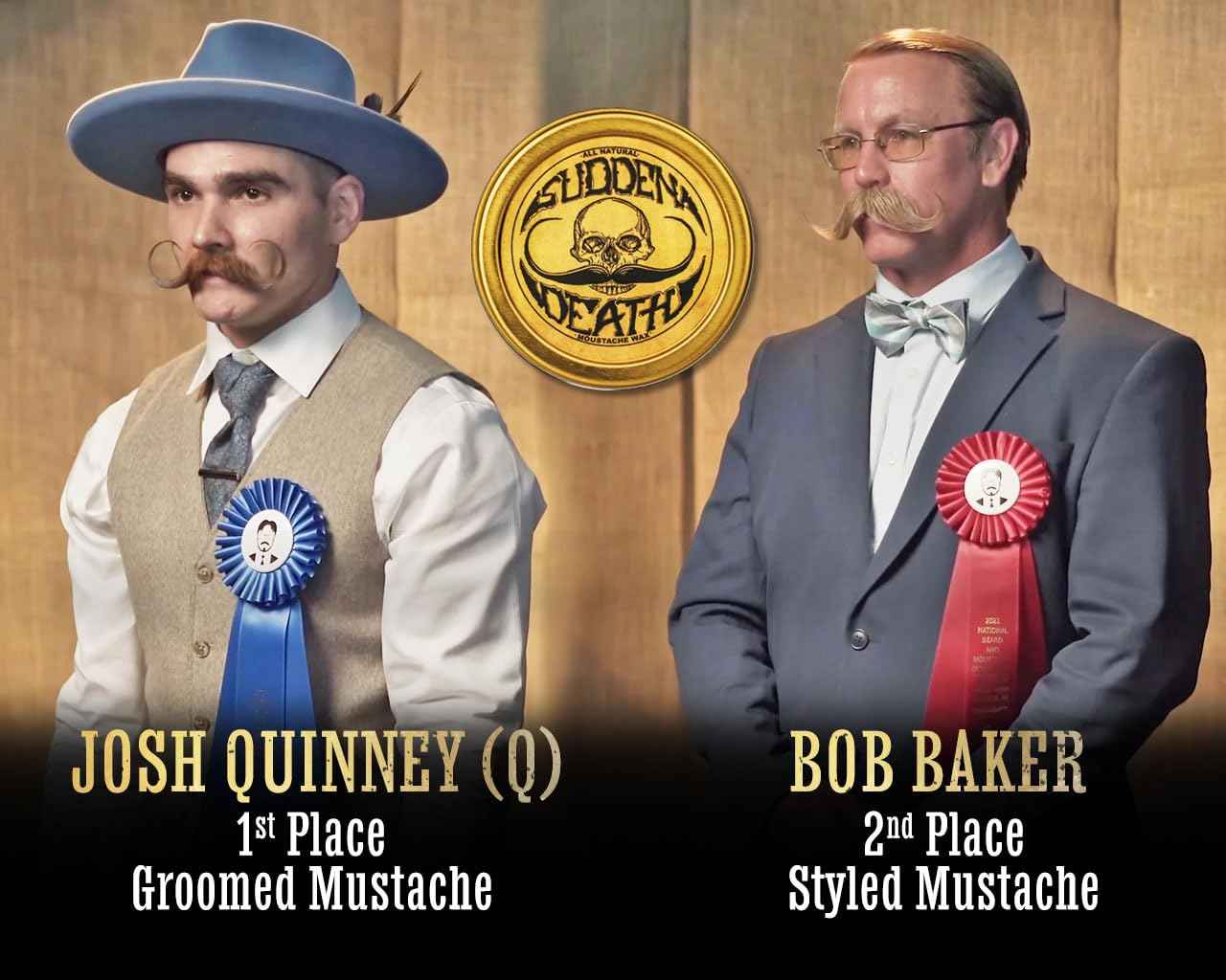 Mustache Wax Strong Hold Grooming For Men | Sudden Death Moustache & Beard Wax 1oz Tin | Perfect For Handlebar Mustaches By Death Grip | No Heat Source Required