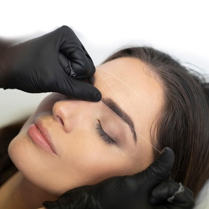 Premium Eyebrow Mapping String for Microblading - Pre-Inked Charcoal Thread | 15 Meters, Essential Brow Supplies