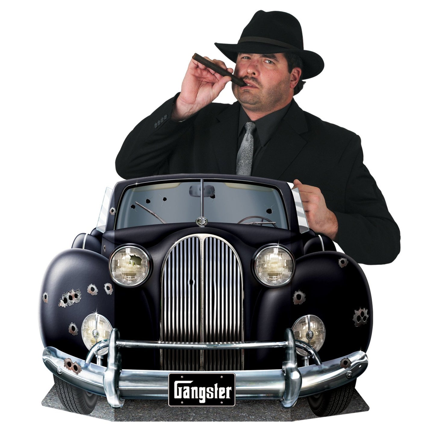 Gangster Car Photo Prop Party Accessory (1 count) (1/Pkg)