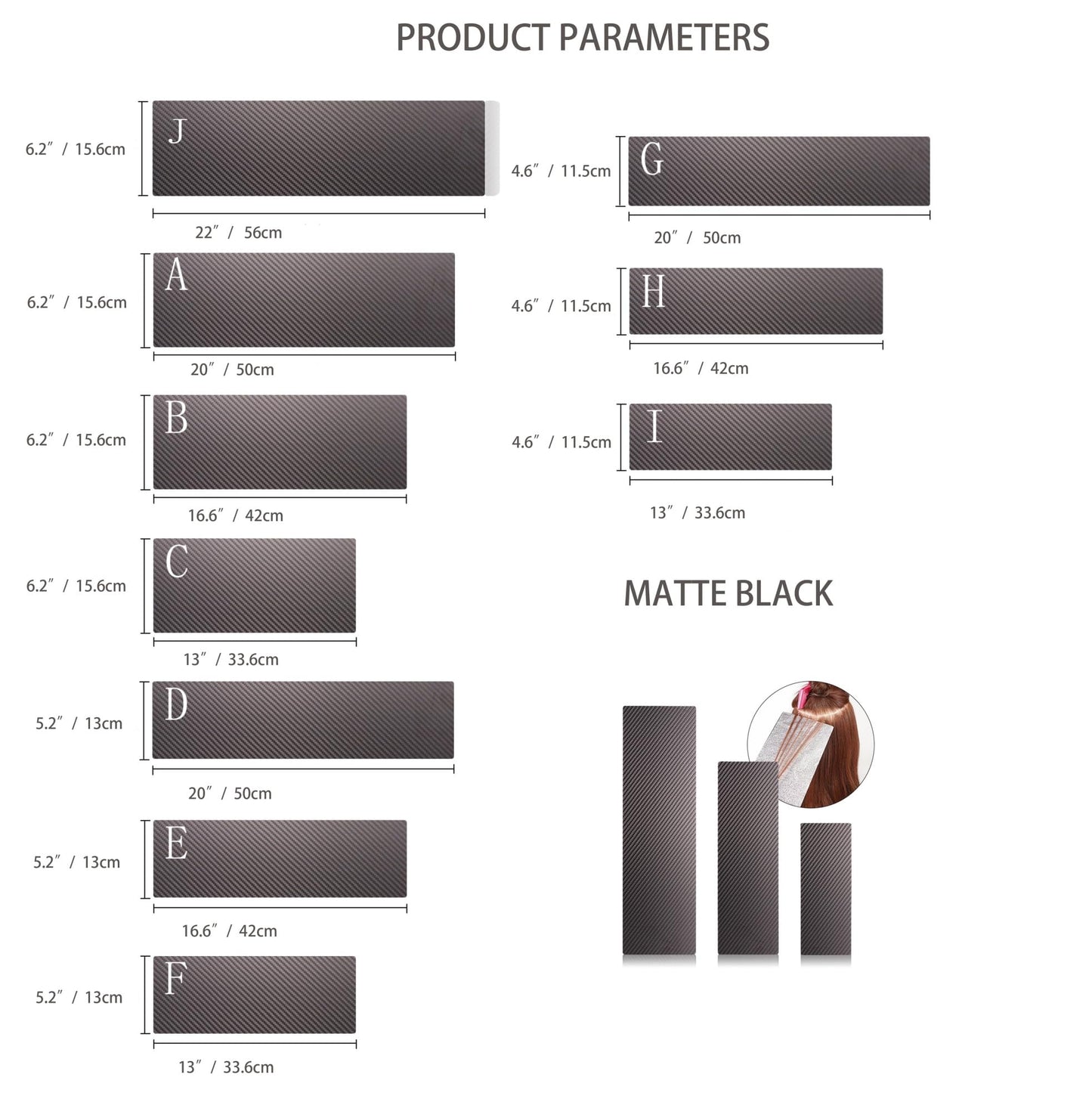 LingXuanGe Balayage Board Matte Board is a Hair Coloring Tool for Professional Salons and Hairdressers - Hair Coloring Board Coloring Dyeing Board(Matte Black J)