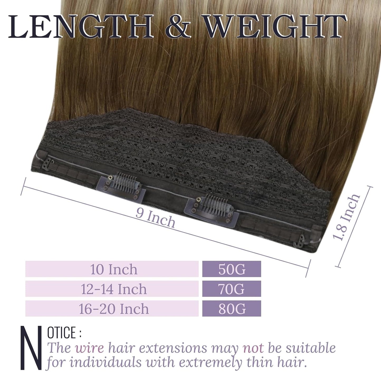 Invisible Wire Hair Extensions - Balayage Olive Brown to Ash Brown Mix Blonde, 12 Inch, 76g Remy Human Hair for Quick Volume