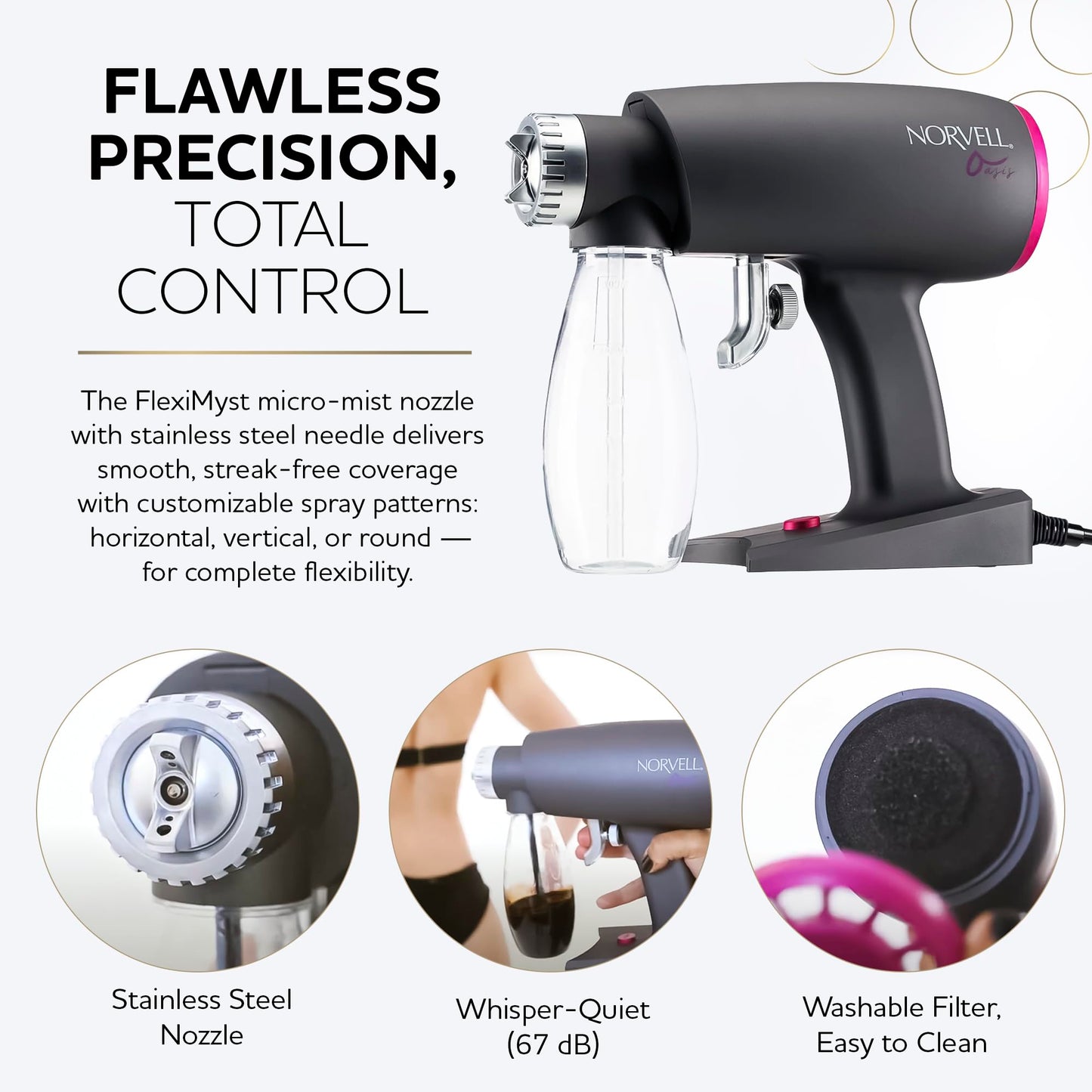 Norvell Oasis Spray Tan Machine Kit with Cosmo Airbrush Spray Tanning Solution – Professional Sunless Tanning System by Norvell