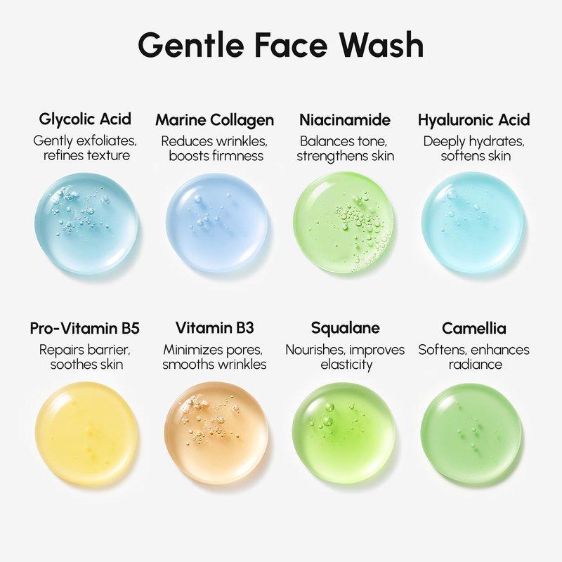 MAREE Face Exfoliator – Microdermabrasion Facial Scrub & Exfoliating Face Wash for Women – Collagen & Glycolic Acid – Gentle Scrub and Exfoliant – Men Exfoliating Scrubber – Exfoliante Facial Cleanser