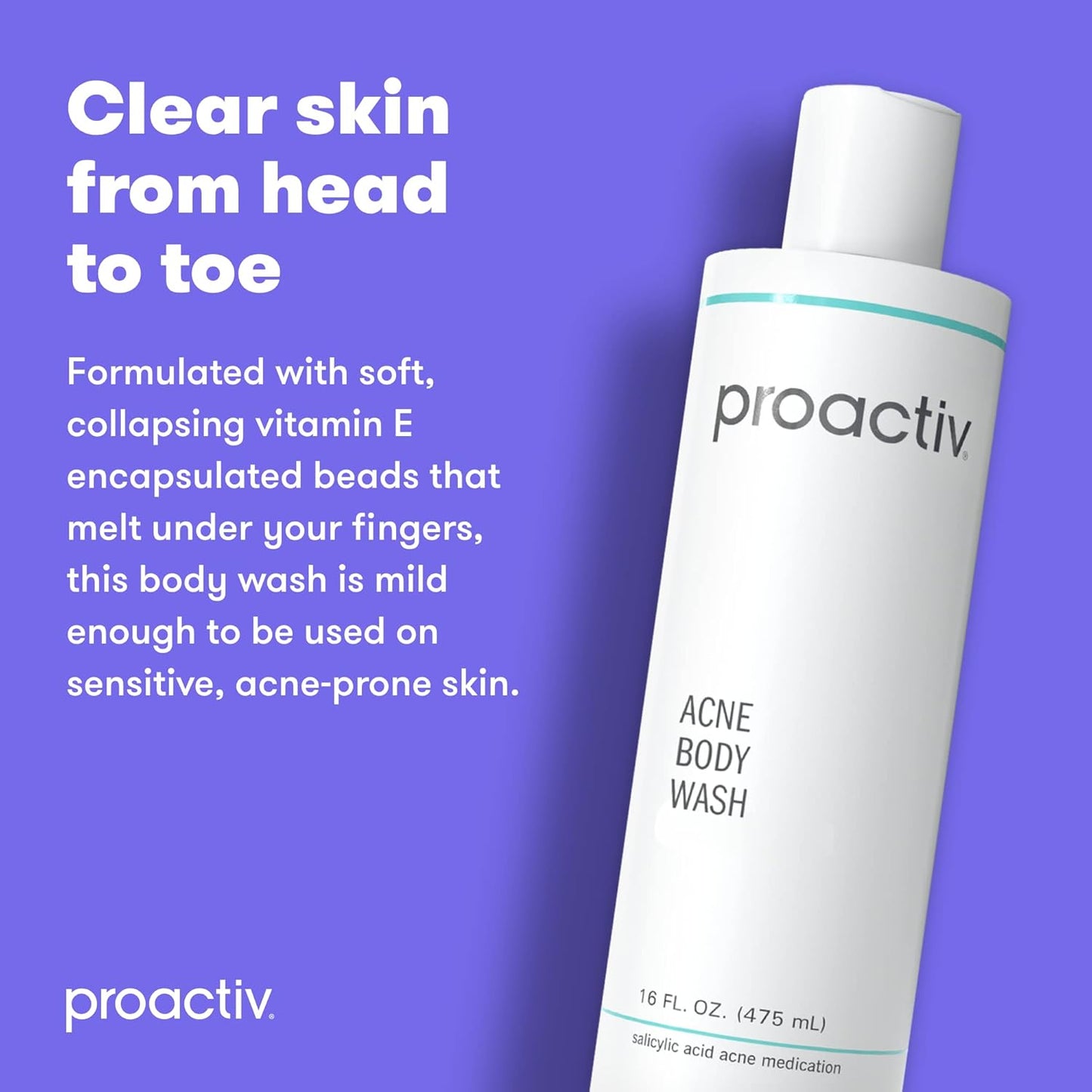 Proactiv Acne Body Wash - Gentle Salicylic Acid Cleanser for Clear Skin | 16 Fl Oz