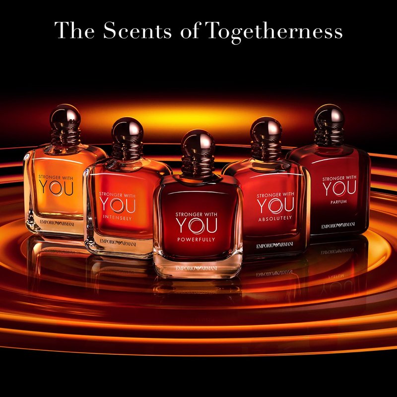 Armani Beauty Stronger With You Cologne for Men - Warm Spicy Fragrance with Chestnut & Cherry | 3.4 oz