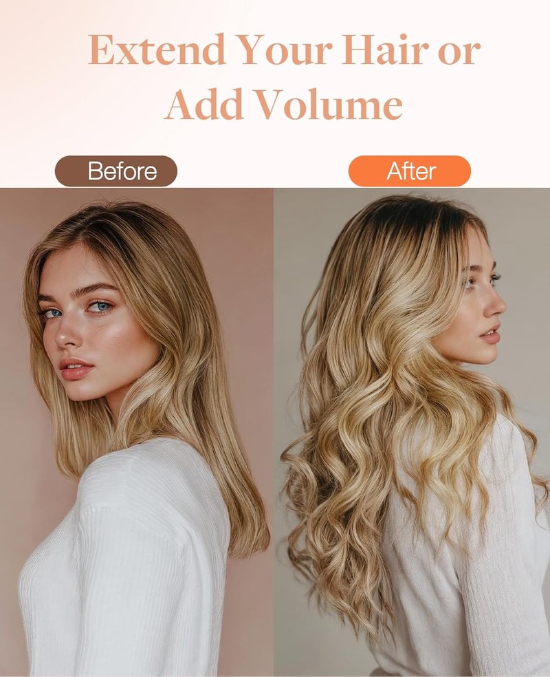 Invisi Edge Tape in Hair Extensions - 18" Balayage Walnut to Ash Blonde, 6pcs, Virgin Remy Hair, Seamless Design