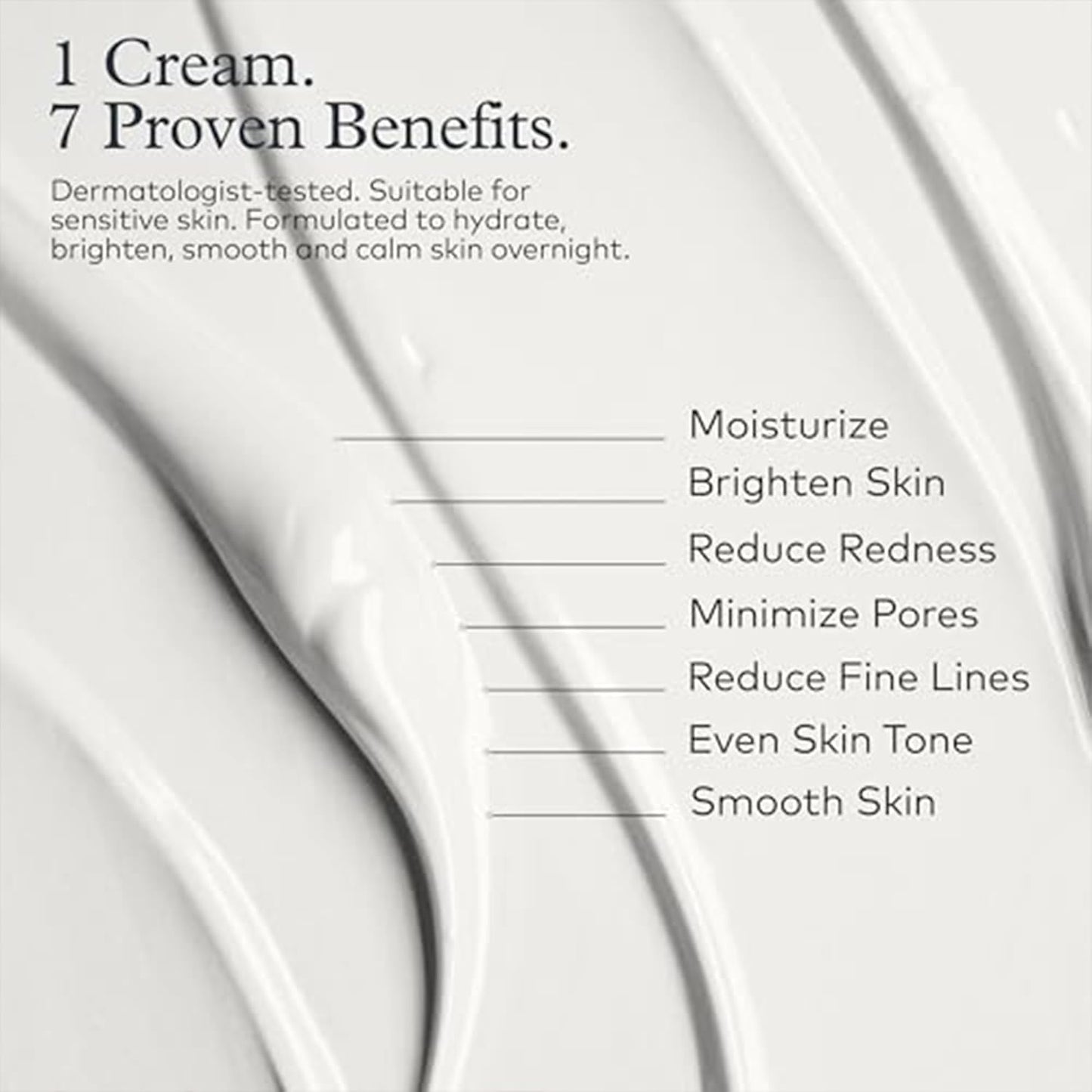 Onekind Night Moisturizer - Hydrating Dream Cream for Wrinkles & Anti-Aging | 1.7 oz, Squalane & Rosehip