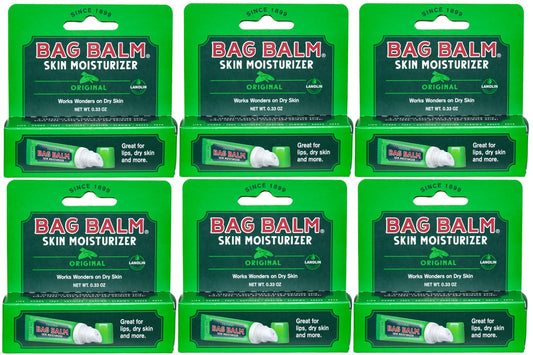Bag Balm Original On-the-Go Lip Balm Tubes for Chapped Lips, Dry Hands, Skin Irritations and More - 0.33oz, 6 Pack
