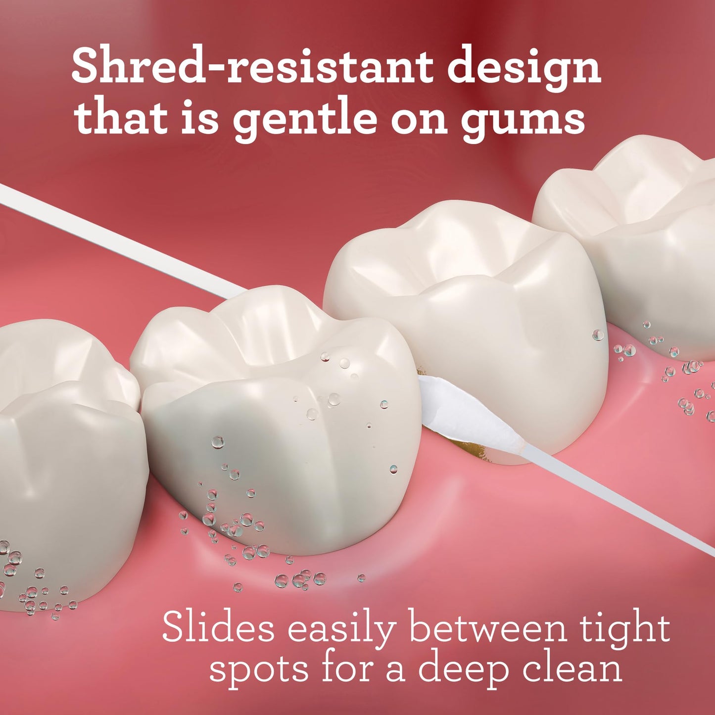 GuruNanda Expandable Waxed Dental Floss for Gentle, Deep Cleaning Wide Teeth Flossing - Cinnamon Flavor - 55 Yards