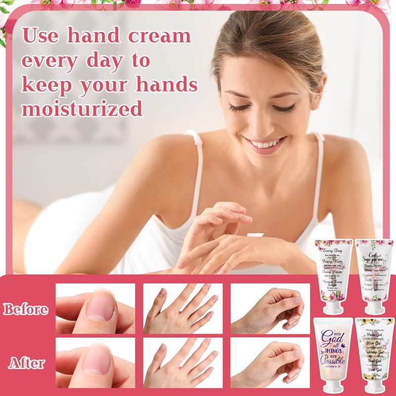 24 Pcs Christian Hand Cream Bulk Gifts for Women Bible Verse Mini Hand Lotion Scripture Travel Lotion for Dry Cracked Christian Religious Gifts Bulk for Teacher Graduation Favors (Cross Style)