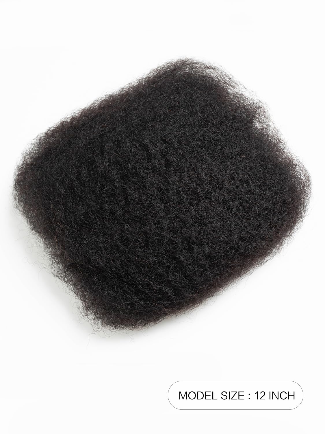 REBECCA FASHION Afro Kinky Bulk Human Hair 50g/Pack Braiding Hair for Dreadlock Extensions, Loc Repair, Afro Kinky Curly Human Hair Bulk for Twist 12 Inch Natural Black Color