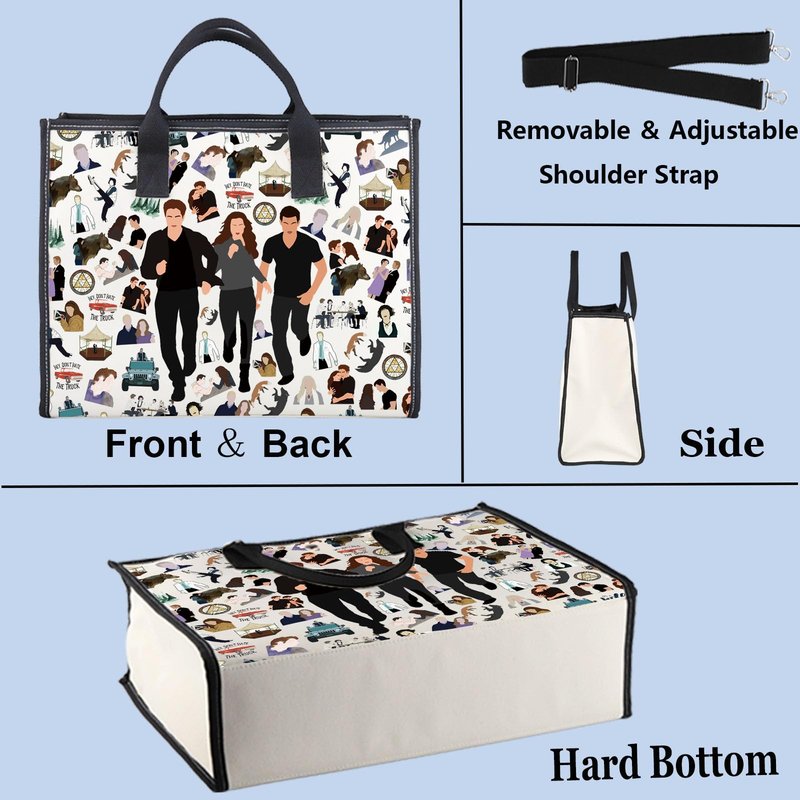 WZMPA Edward Cullen Cosmetic Bag Edward Cullen & Bella Swan Fans Gift Movie Character Makeup Zipper Pouch Bag Jacob Black Fans Gift (hey don't hate BG)