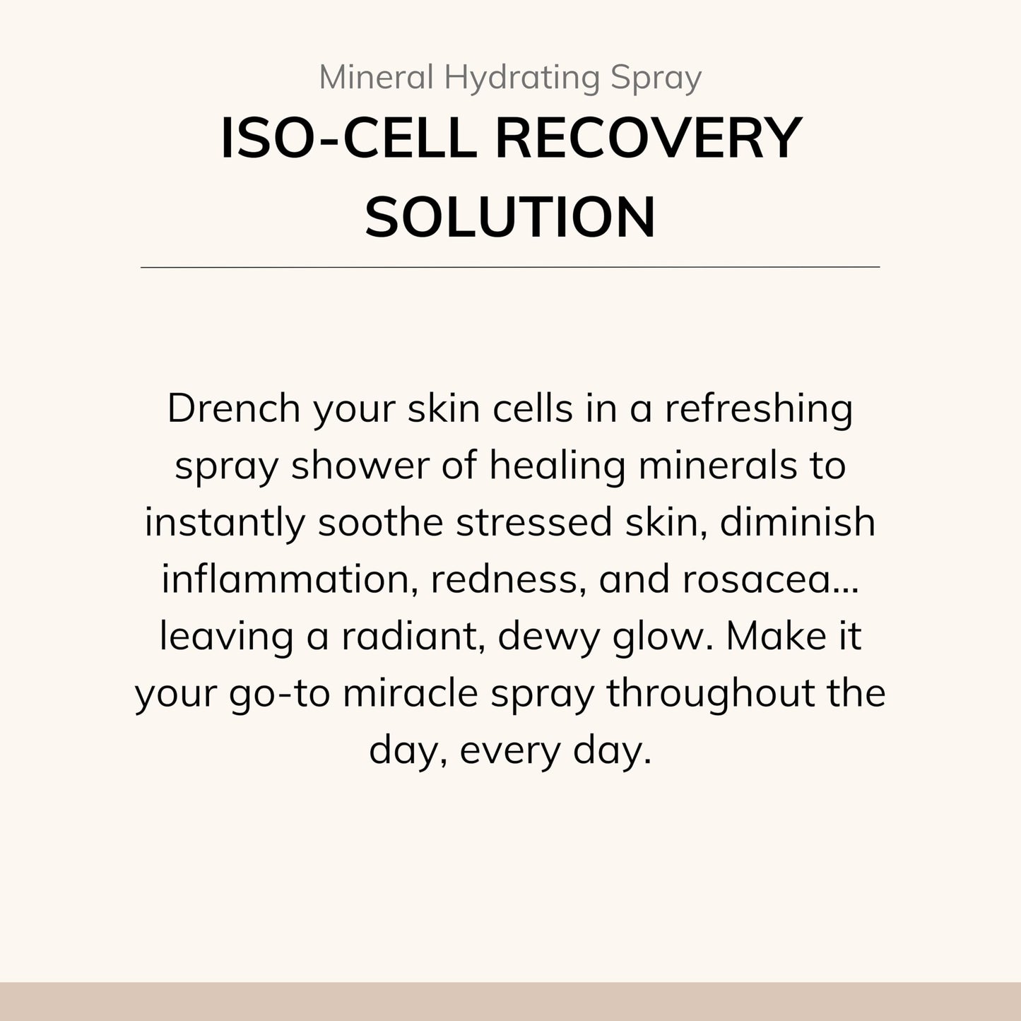 Le Mieux Iso-Cell Recovery Solution Facial Toner - Soothing Face Mist, Hydrating Amino Acid & Mineral Spray to Help Calm Post-Treatment Skin, No Parabens or Sulfates (6 oz / 180 ml)