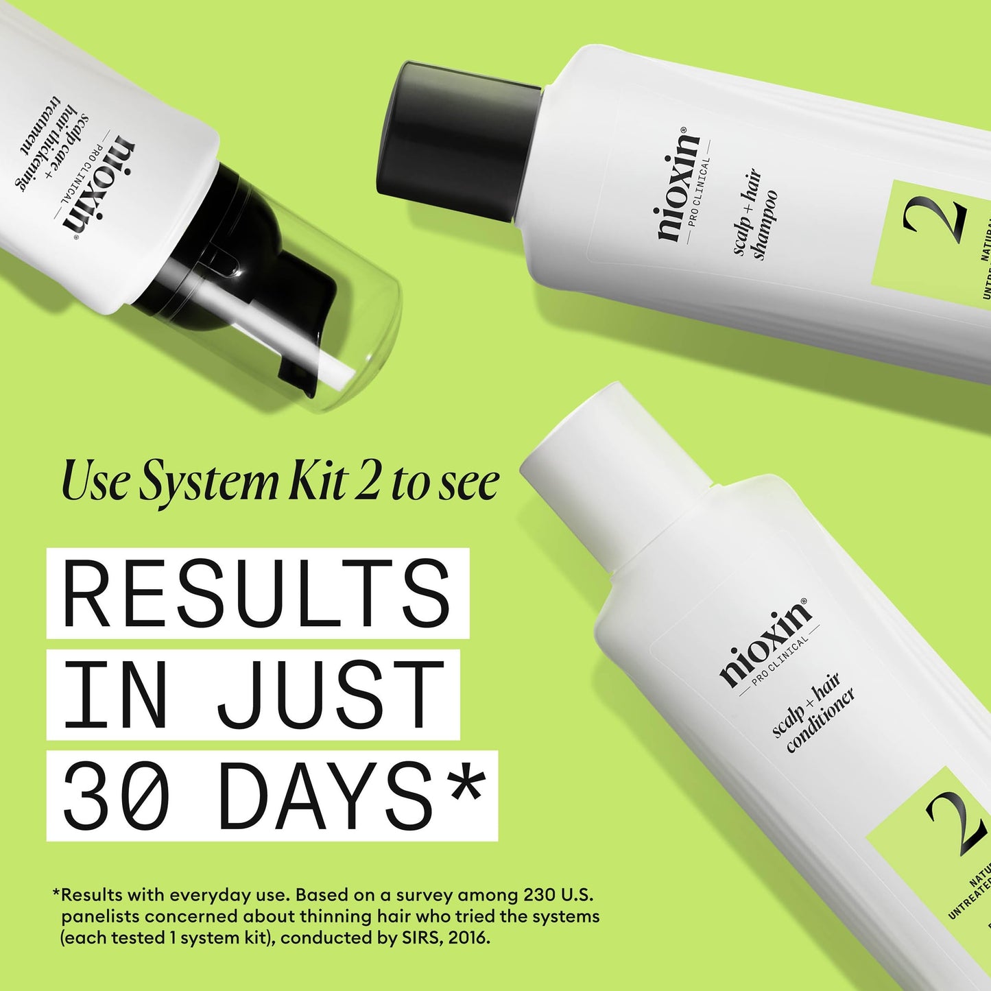 Nioxin System 2 Scalp Care + Hair Thickening Leave-In Treatment | For Natural Hair with Progressed Thinning | Boost Hair Density Against Breakage with Niacinamide & Biotin | 6.7 Fl Oz