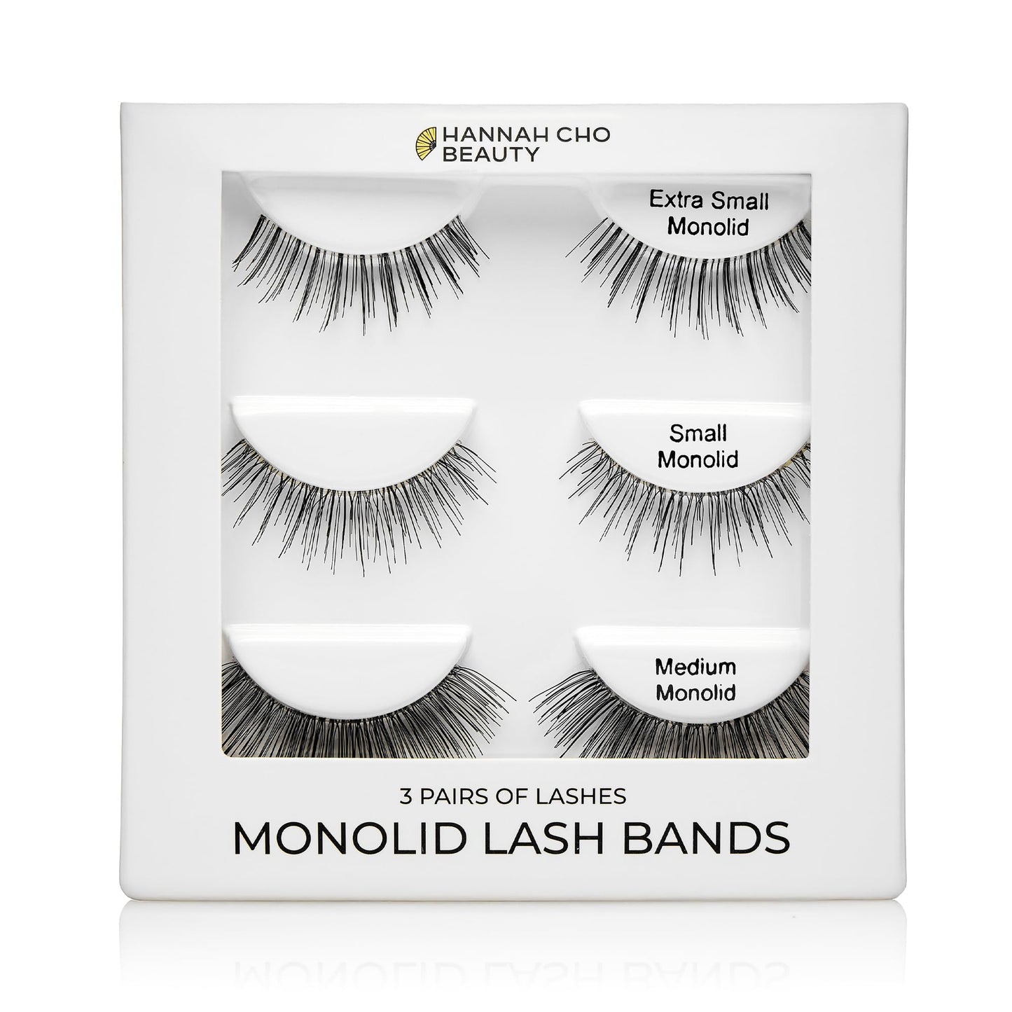 Best Lashes for Monolids Sample Pack - 3 Pairs of Strip False Lashes - Bestselling Natural Eyelashes for Monolid Eyes - Real Hair Lashes Smaller Sizes - Hannah Cho Beauty