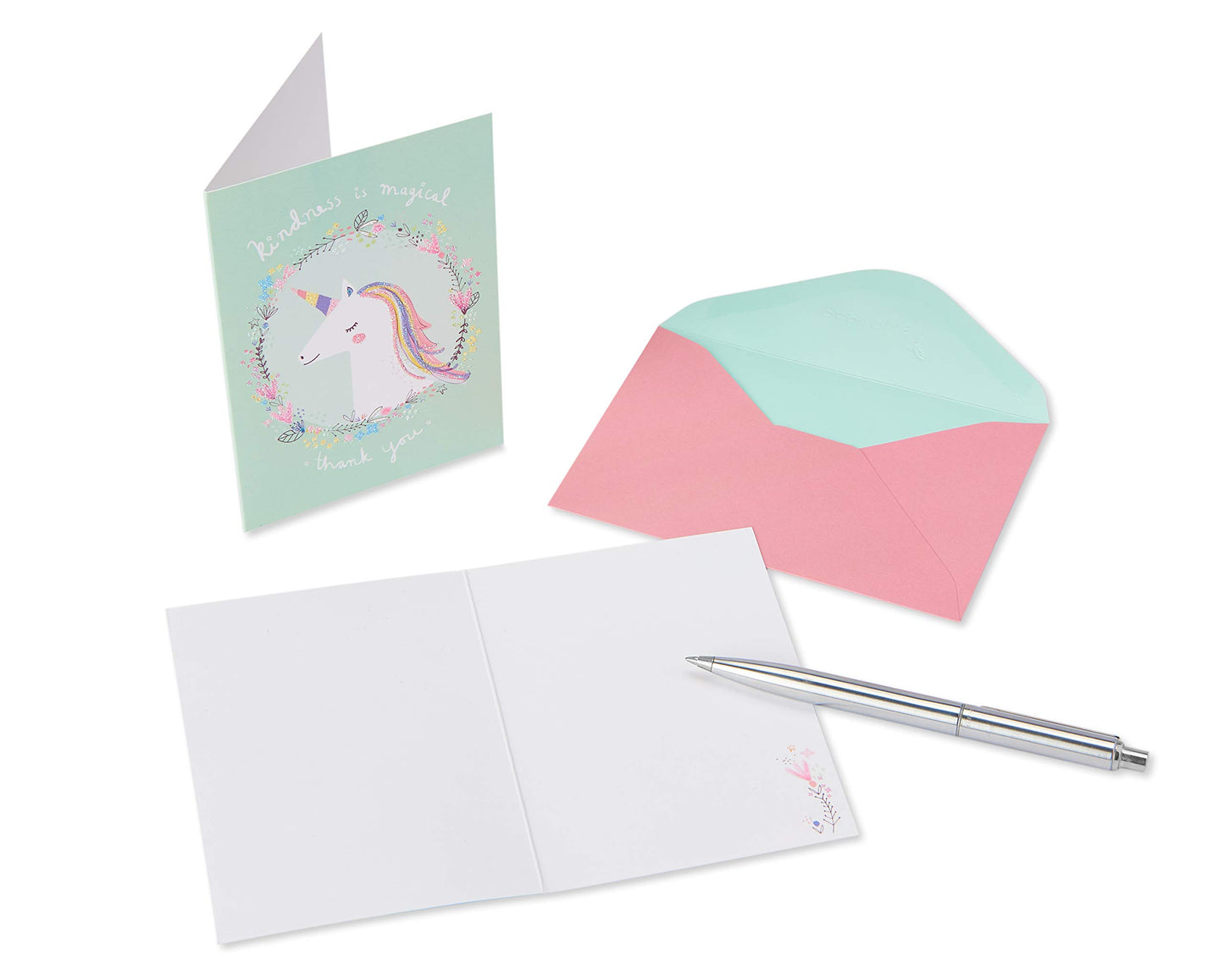 Papyrus Unicorn Thank You Cards with Envelopes, Kindness is Magical (14-Count)
